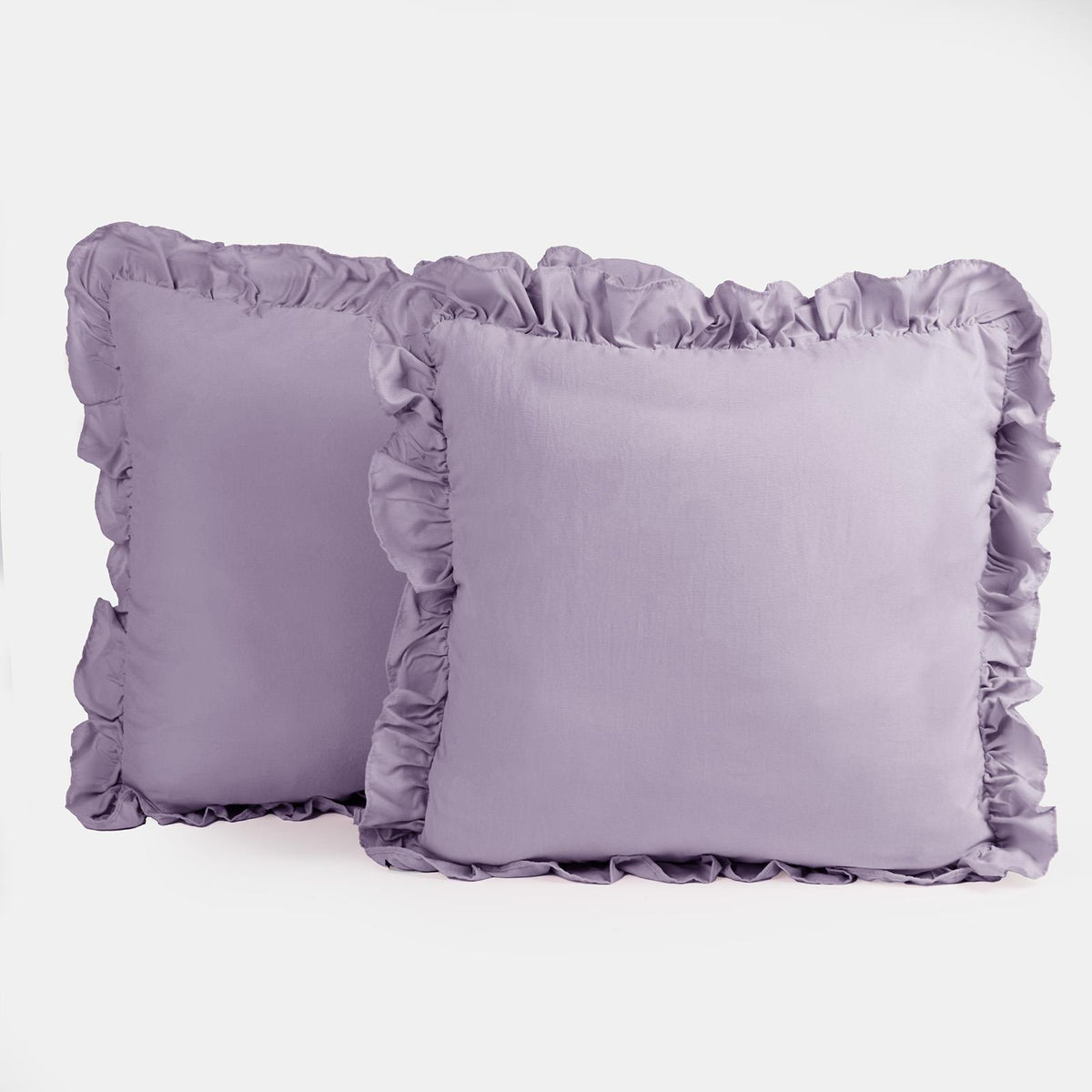 OHS Frill Cushion Covers Faux Linen Soft Square Pillowcases Home Decor Multipack