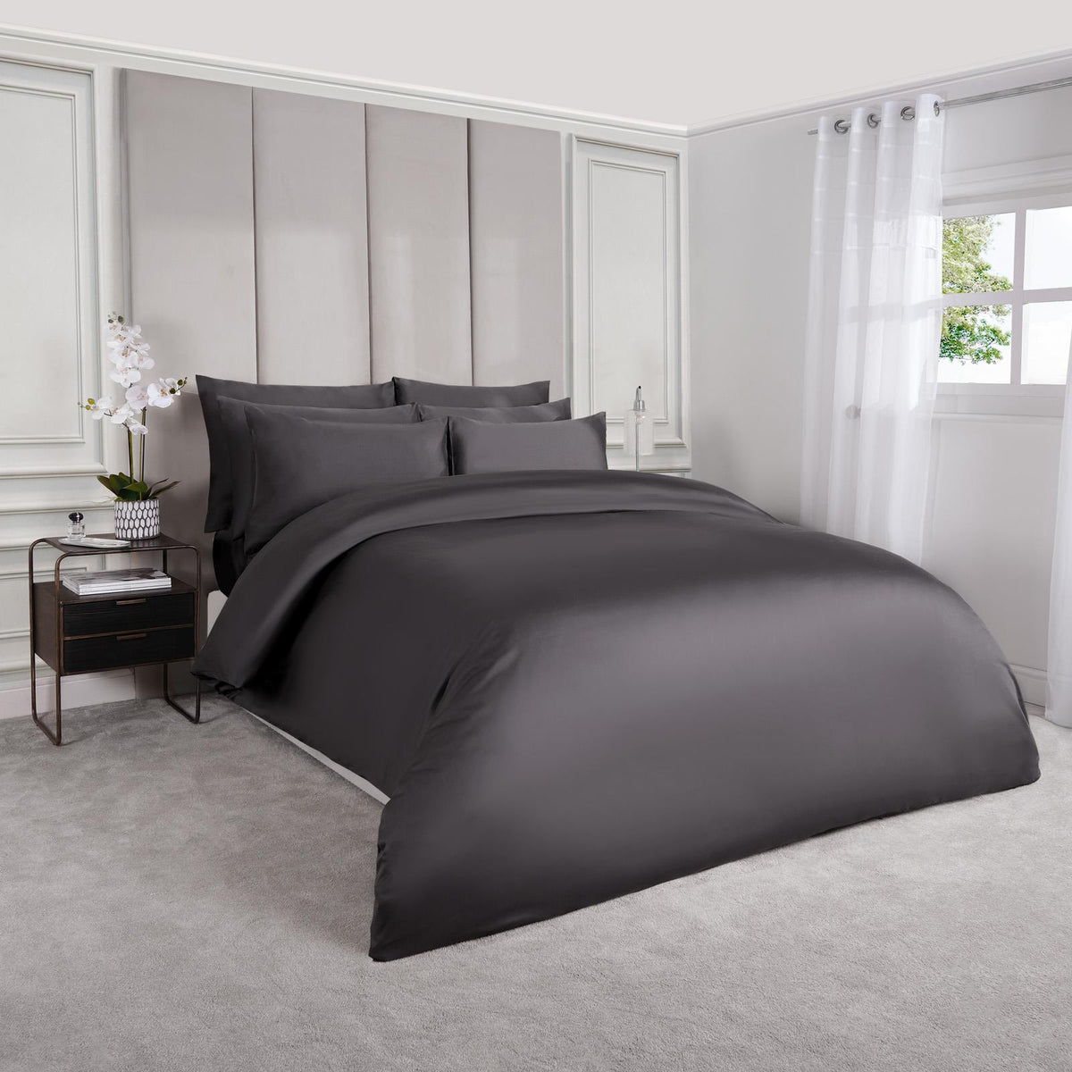 100% Cotton Duvet Cover 220 Thread Count Bedding Set Luxury Quilt Single Double