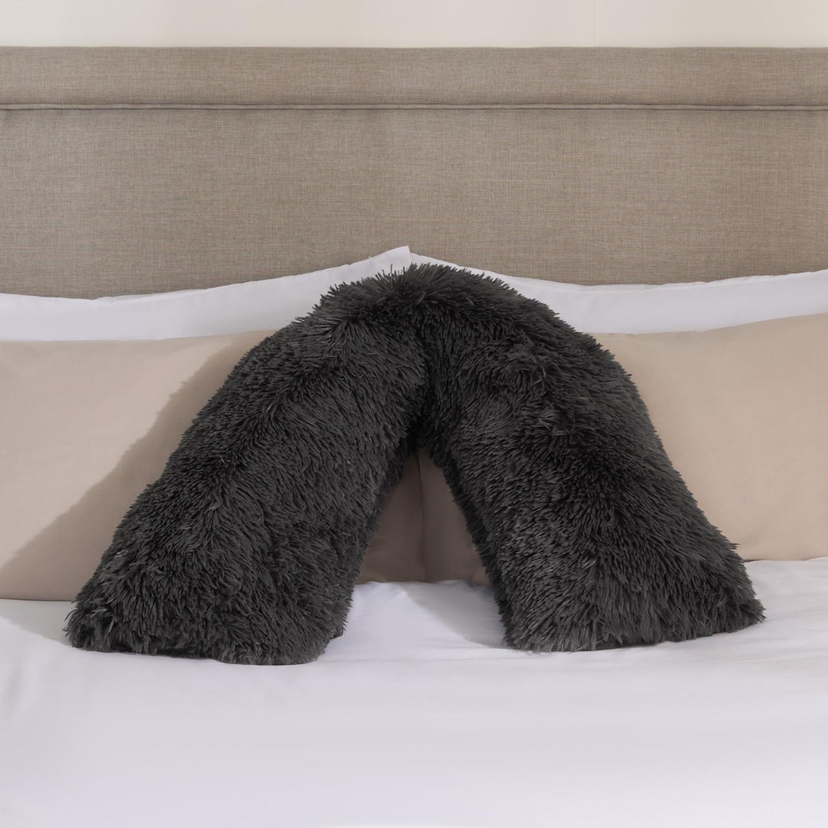 OHS Fluffy V-Shaped Pillow Filled Cushion Body Neck Support Orthopaedic