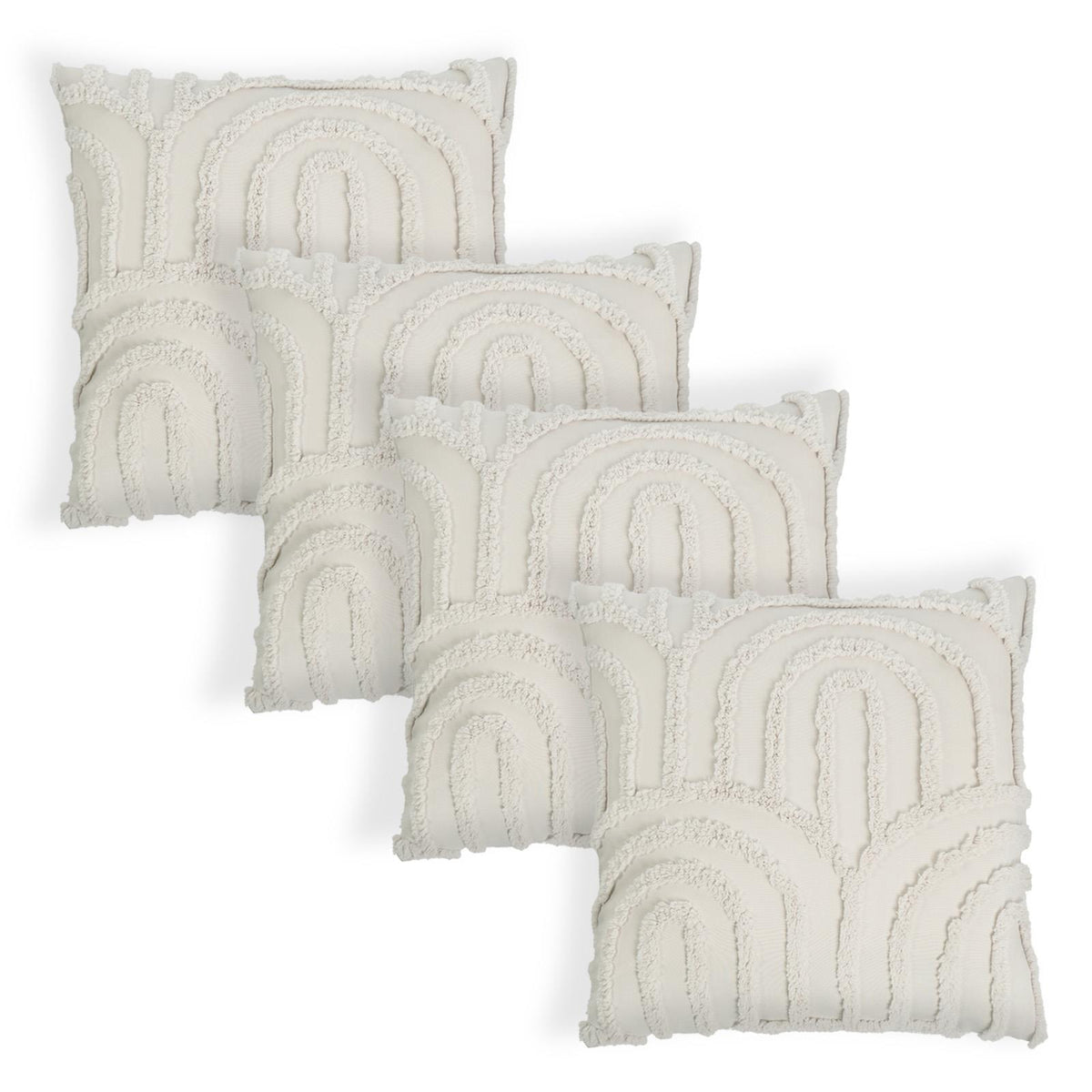 OHS Tufted Cushion Covers 2 Pack Arches Decorative Square Pillowcases