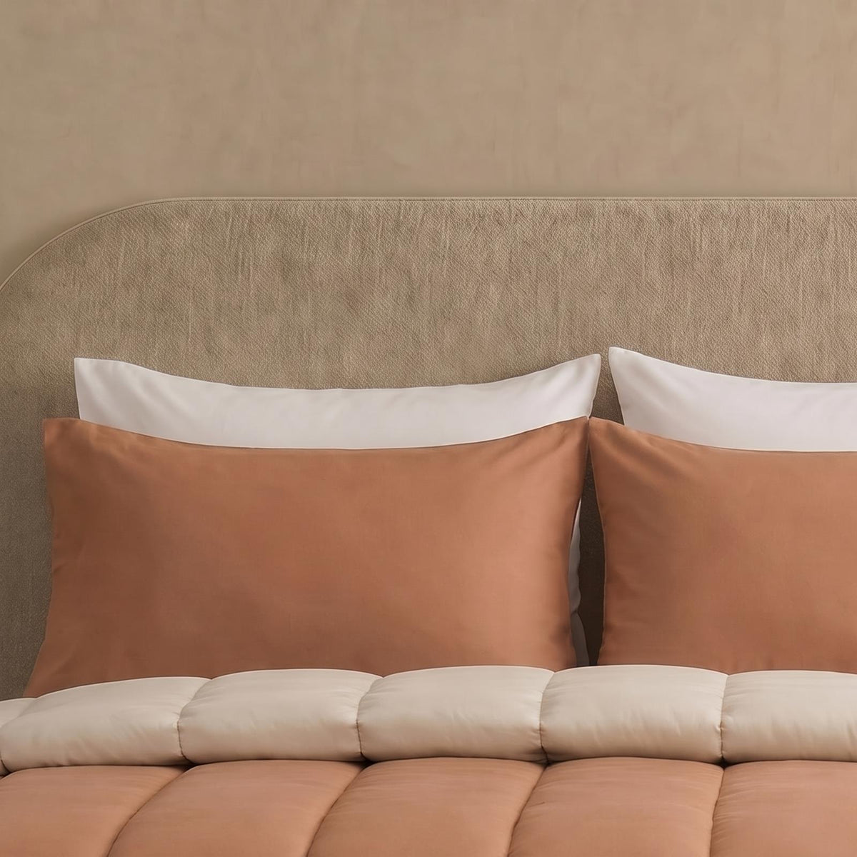OHS Coverless Duvet & Pillowcase 10.5 Tog Bedding Set Easy Care Reversible