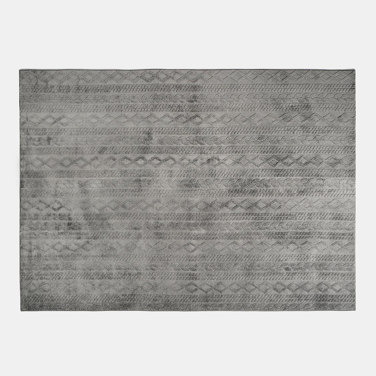 OHS Cable Knit Rug Non Slip Jacquard Floor Carpet Hallway Runner