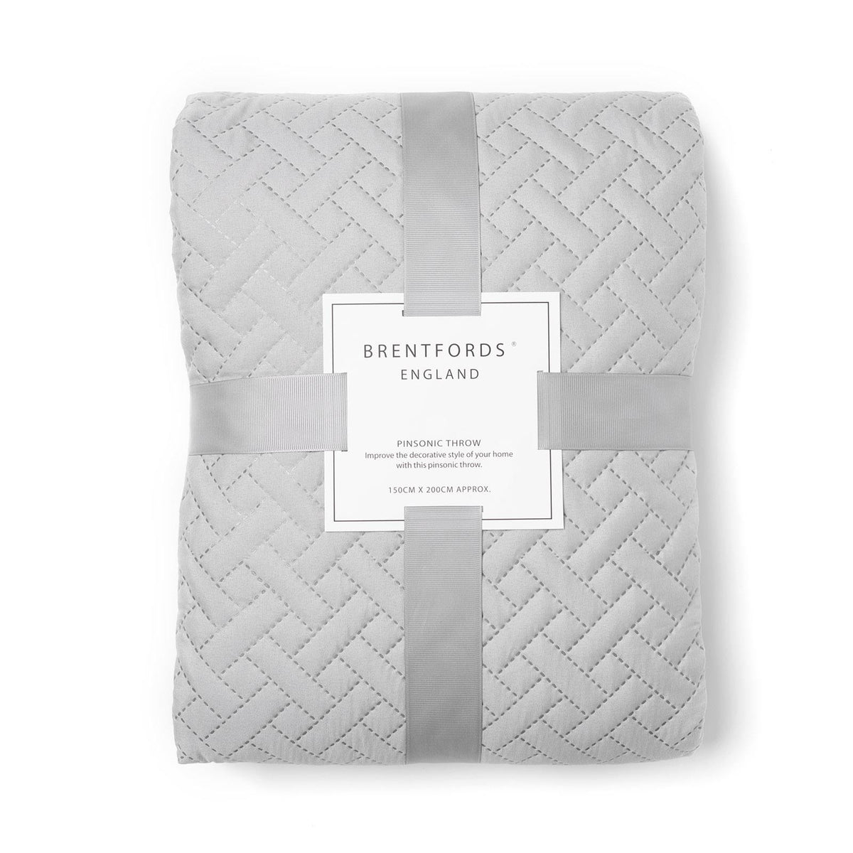 Brentfords Geo Quilted Bedspread Blanket Pinsonic Throw Large Sofa Bed Comforter