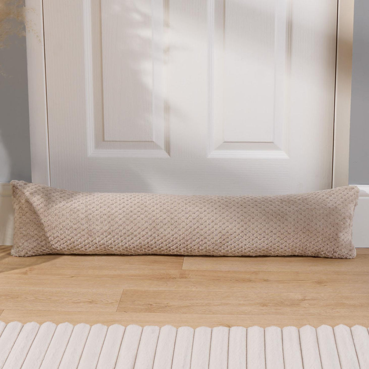 Fabric Door Draught Excluder Weather Seal Waffle Fleece Window Draft Insulation