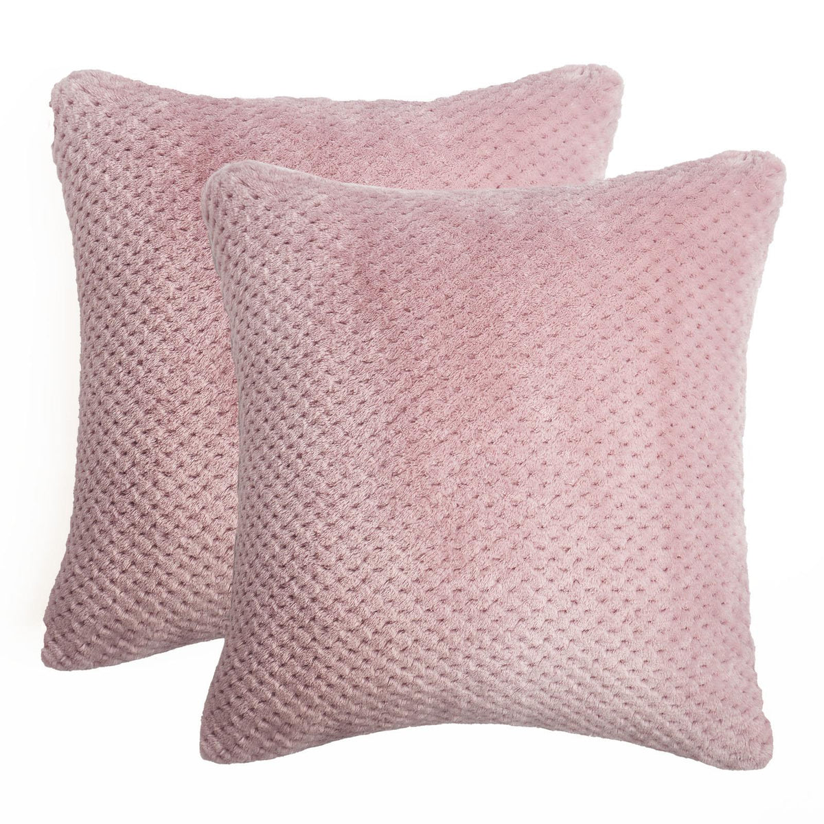 OHS Waffle Fleece Cushion Covers 2/4 Pack Soft Filler Decor