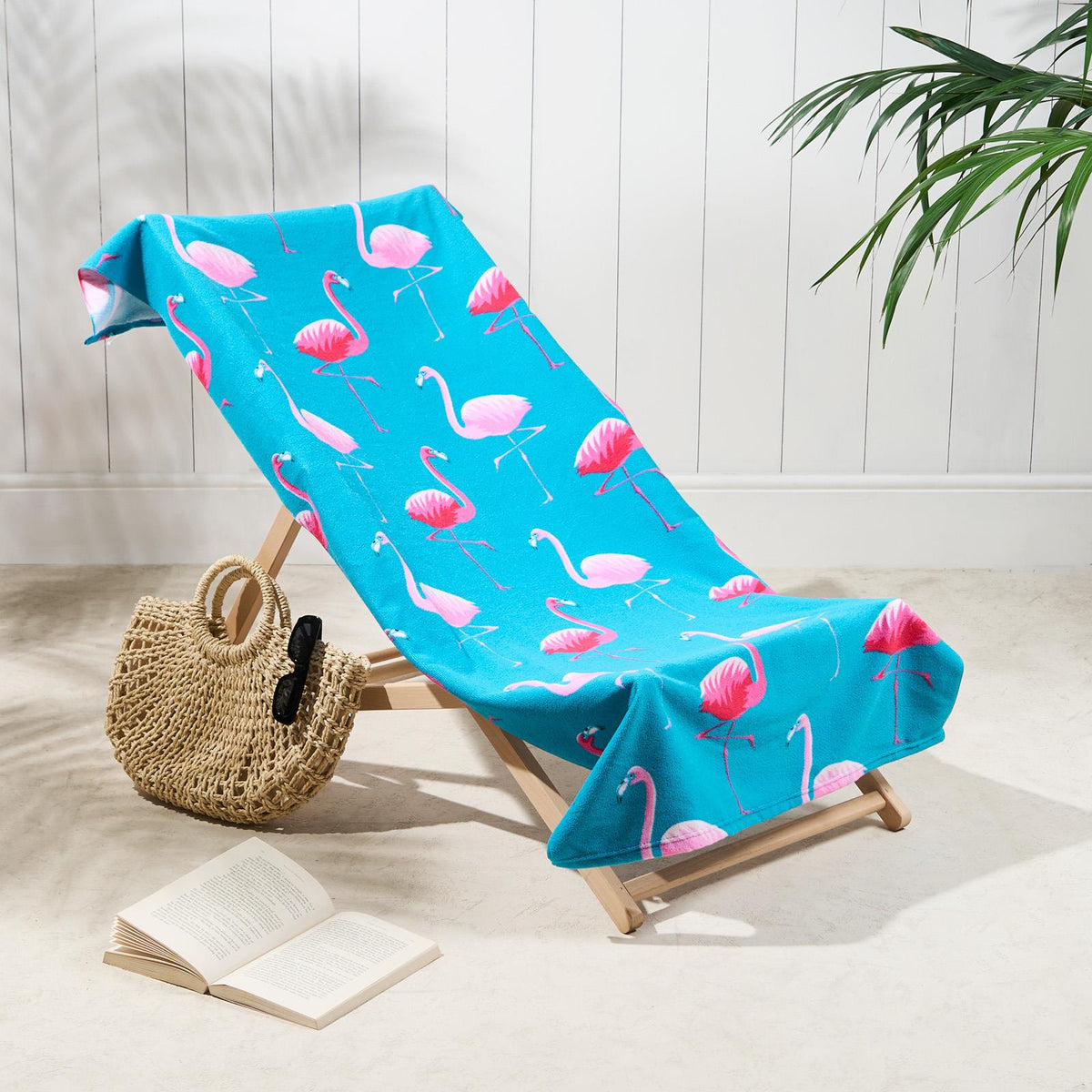 OHS Print Beach Towel Microfibre Quick Dry Bath Holiday Gym Travel Sport