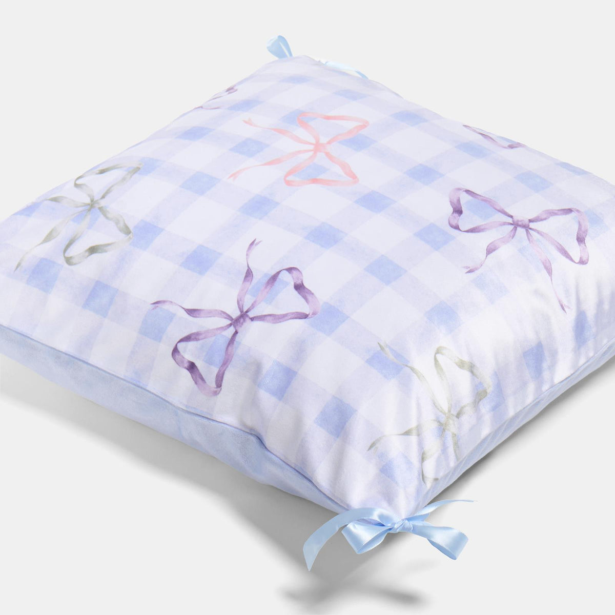 OHS Bows Cushion Covers Matte Velvet Living Room Square Pillowcases Home Decor