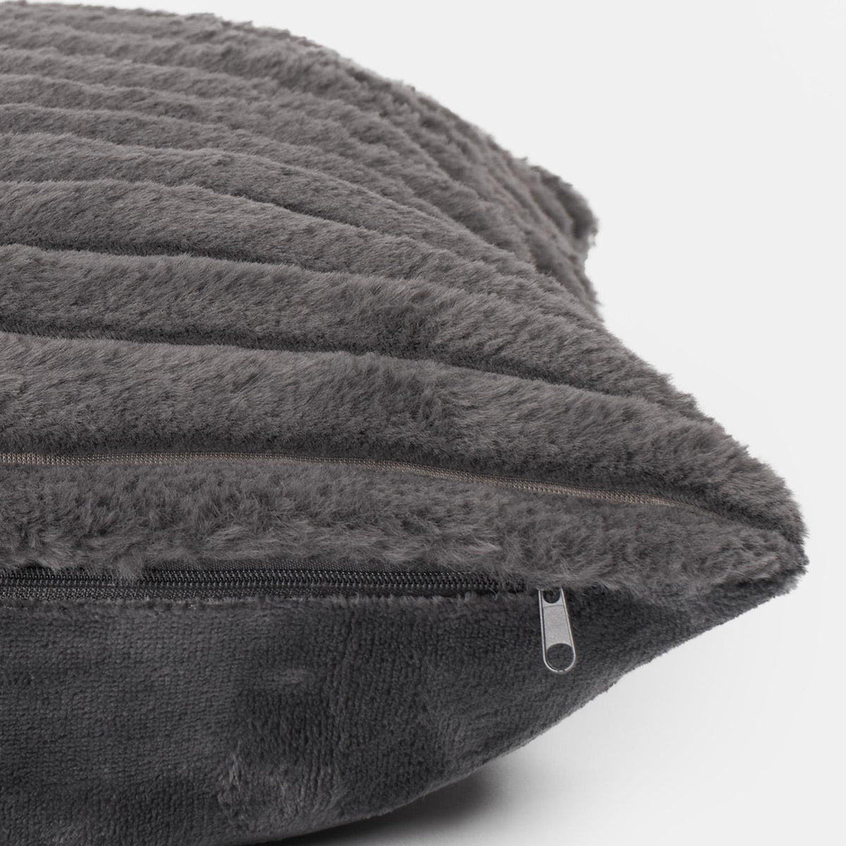 OHS Thick Rib Cushion Covers Faux Fur Soft Fleece Square Pillowcases Home Decor