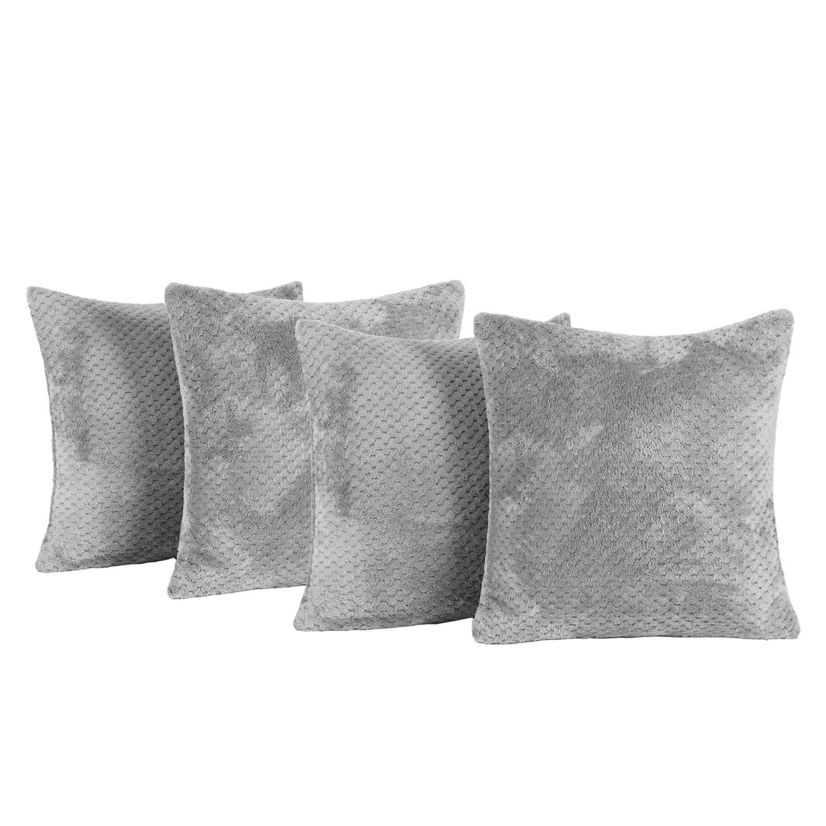OHS Waffle Fleece Cushion Covers 2/4 Pack Soft Filler Decor