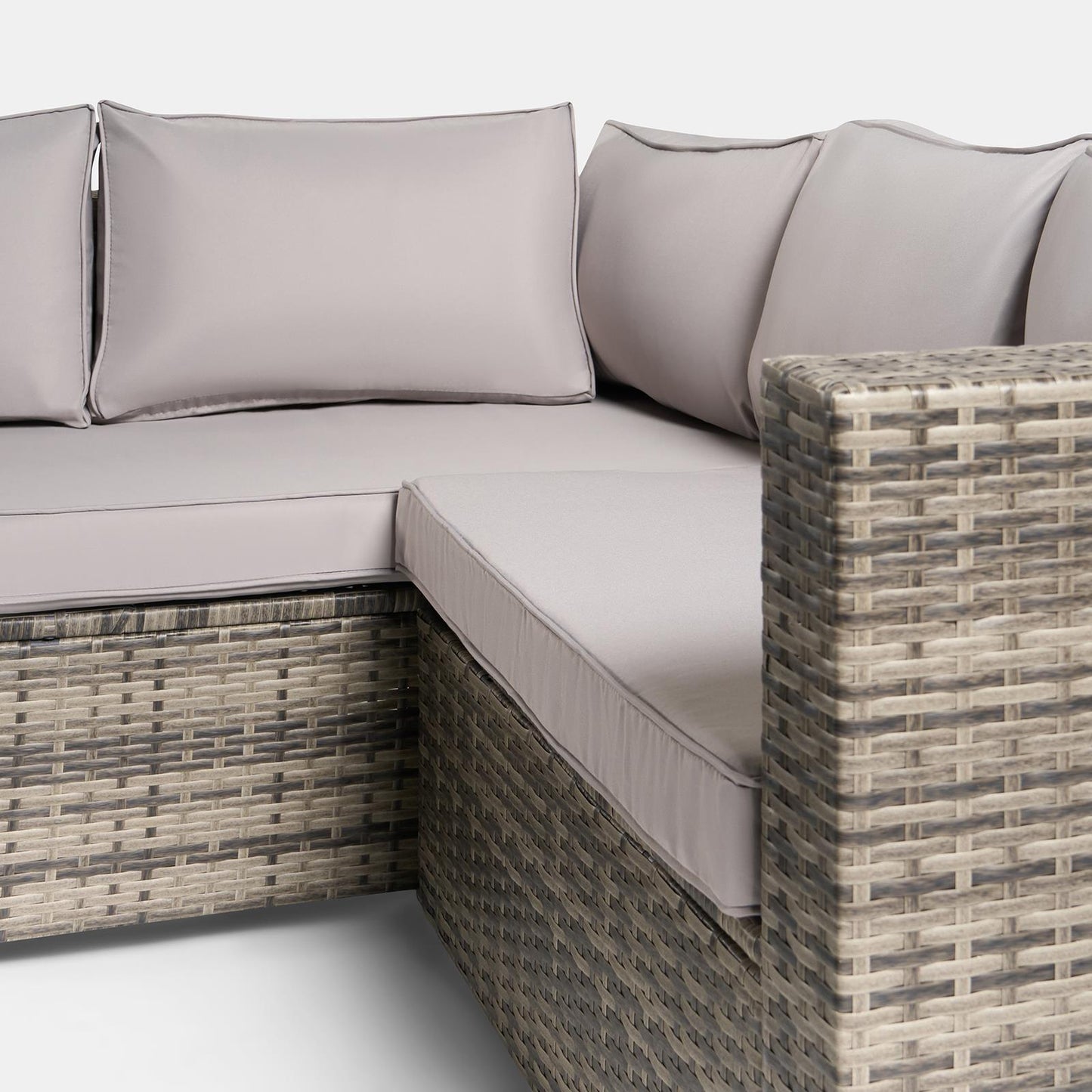 OHS Tuscany Garden Sofa Set 5 Seater Rattan Couch Table Patio L Shape Settee