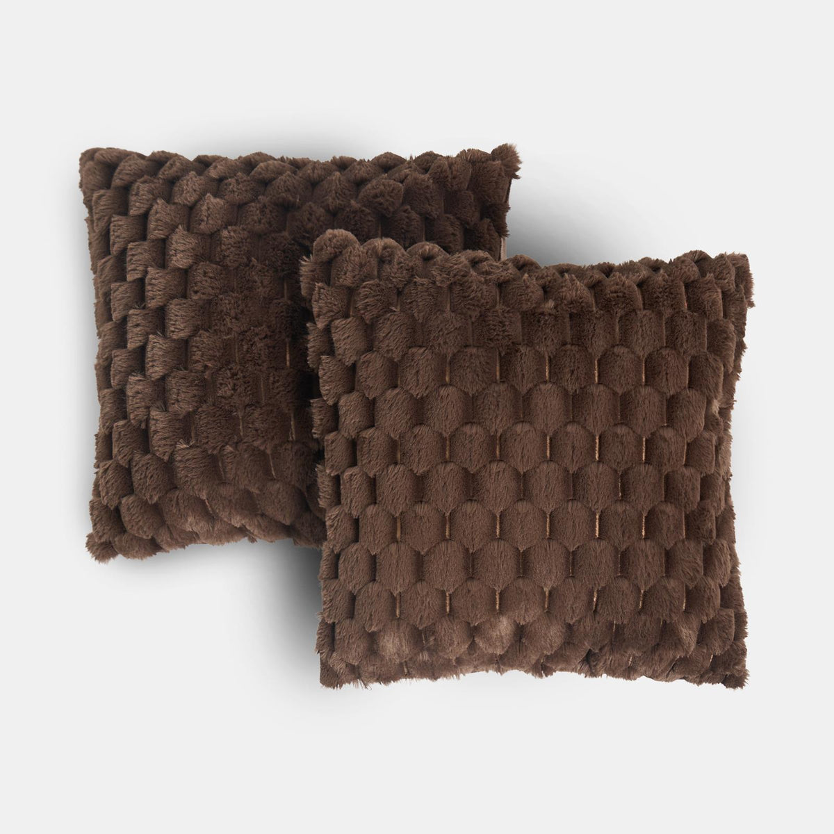 OHS Waffle Cushion Covers Faux Fur Soft Fleece Square Pillowcases Home Decor