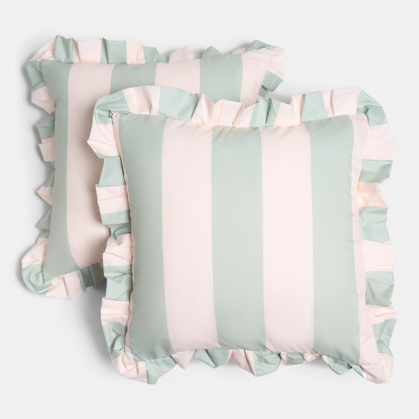 OHS Stripe Garden Cushion Covers 2 Pack Water Resistant Outdoor Indoor
