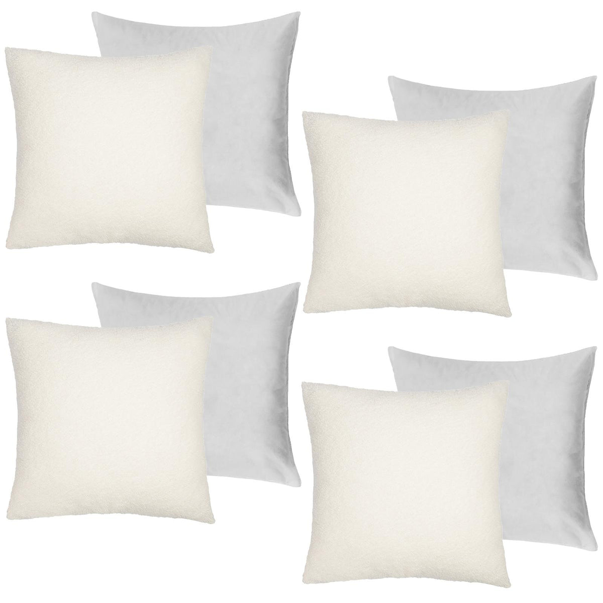 OHS Boucle Cushion Covers  2 Pack Teddy Fleece Square Pillowcases Home Decor