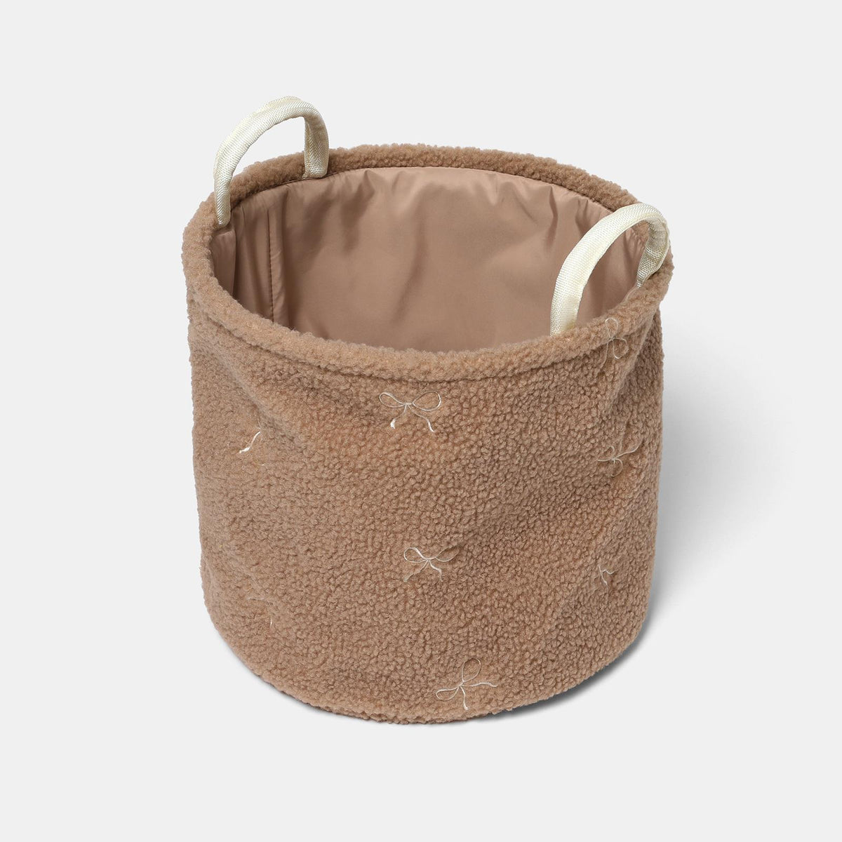 OHS Storage Basket Handles Boucle Fleece Laundry Clothes Organiser