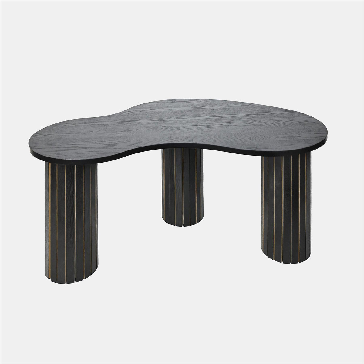 OHS Madison Coffee Table Ribbed MDF Irregular Living Room Home Decor