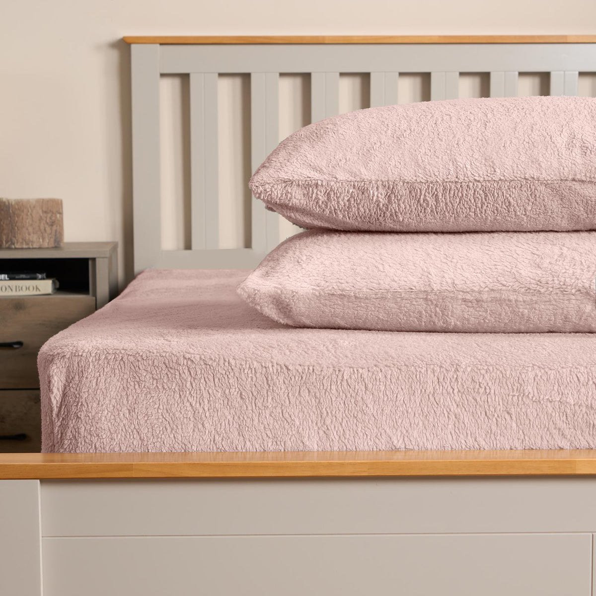 OHS Teddy Fleece Pillowcase Cover Bedding 4 x Thermal Warm Bear Sherpa Warm Soft