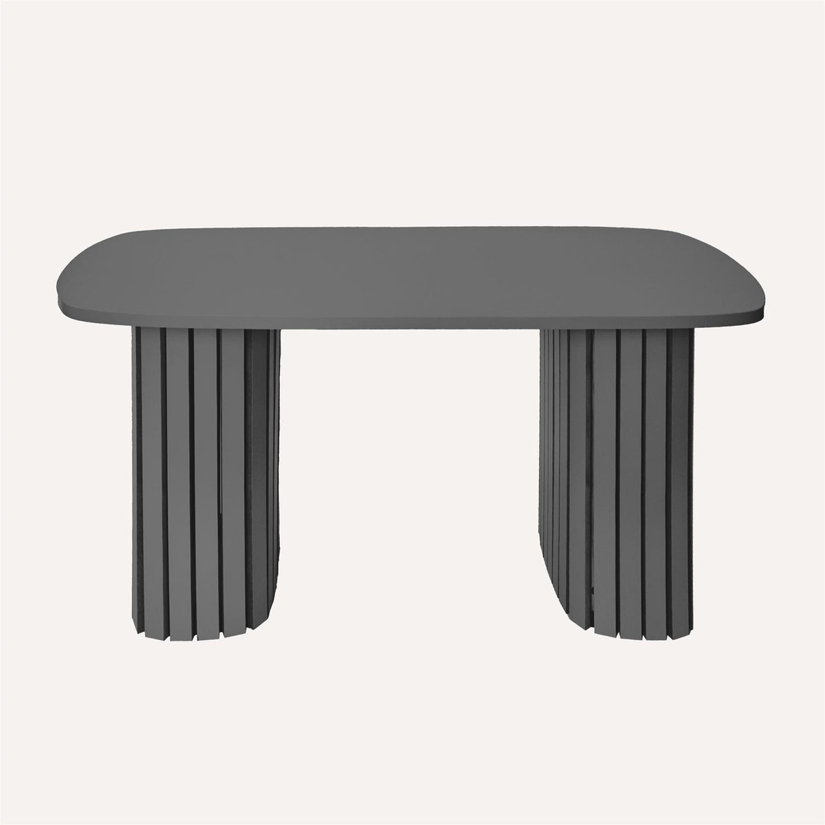 OHS Madison Coffee Table Ribbed Engineered Wood Side End Desk Home Decor