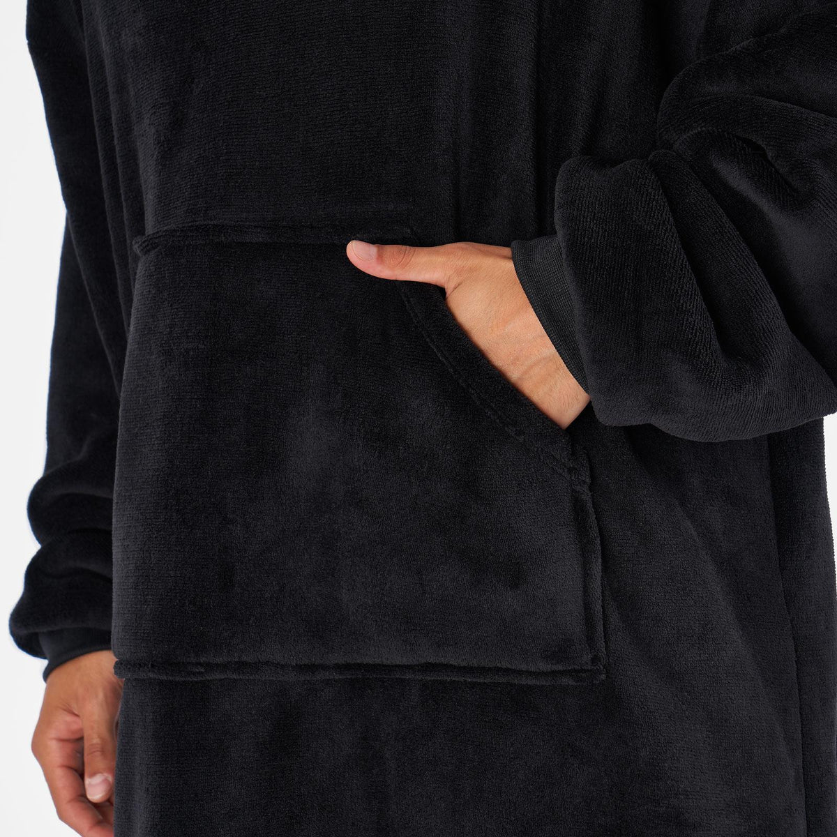 OHS Extra Long Hoodie Blanket Oversized Soft Sherpa Fleece Giant Sweatshirt