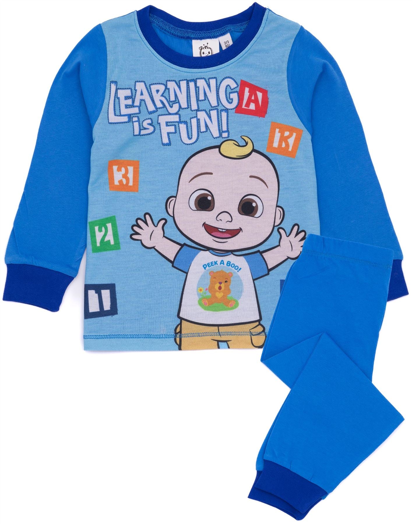 Cocomelon Long Sleeve Long Leg Pyjama Set | Boys Blue | Official Merch