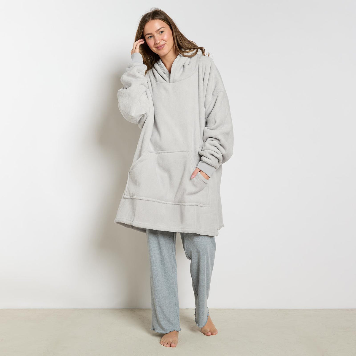 OHS Hoodie Blanket Oversized Ultra Plush Sherpa Giant Big Hooded Sweatshirt