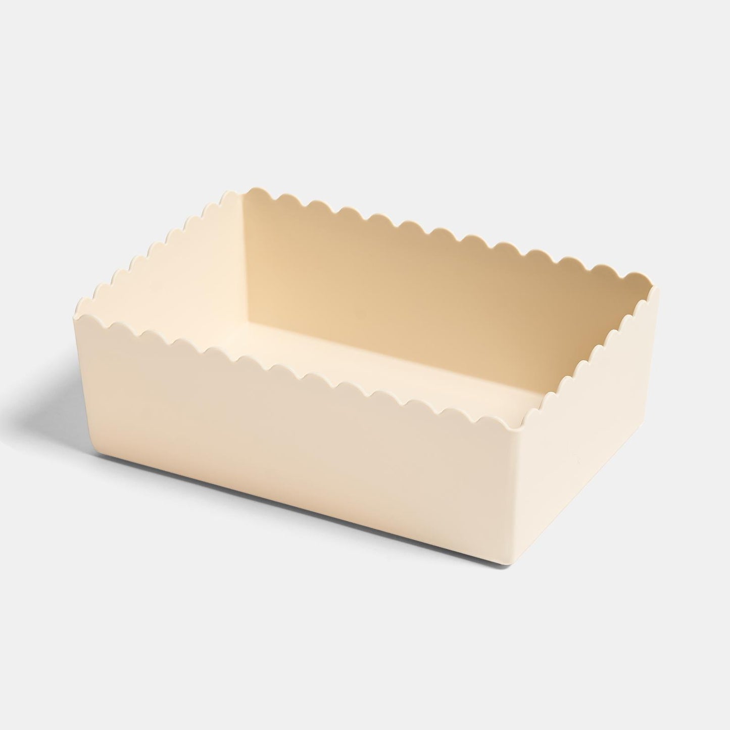 OHS Scallop Edge Organiser PP Plastic Box Tub Storage Bin Container Home Decor
