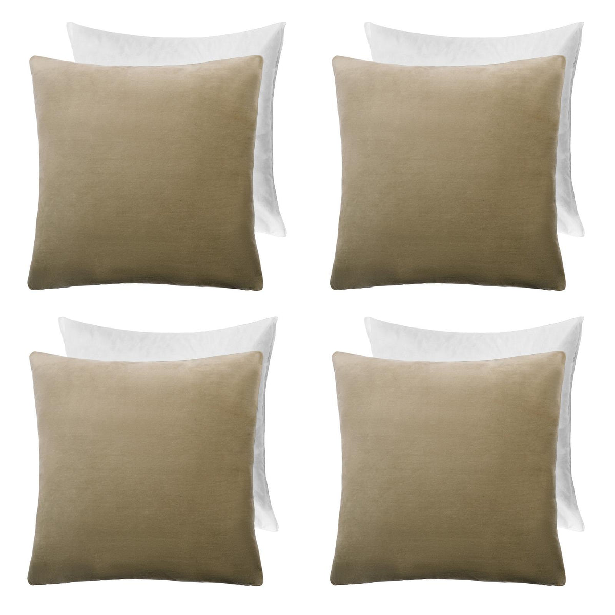 OHS Matte Velvet Cushion Covers Super Soft Luxury Square Pillowcases Multipack