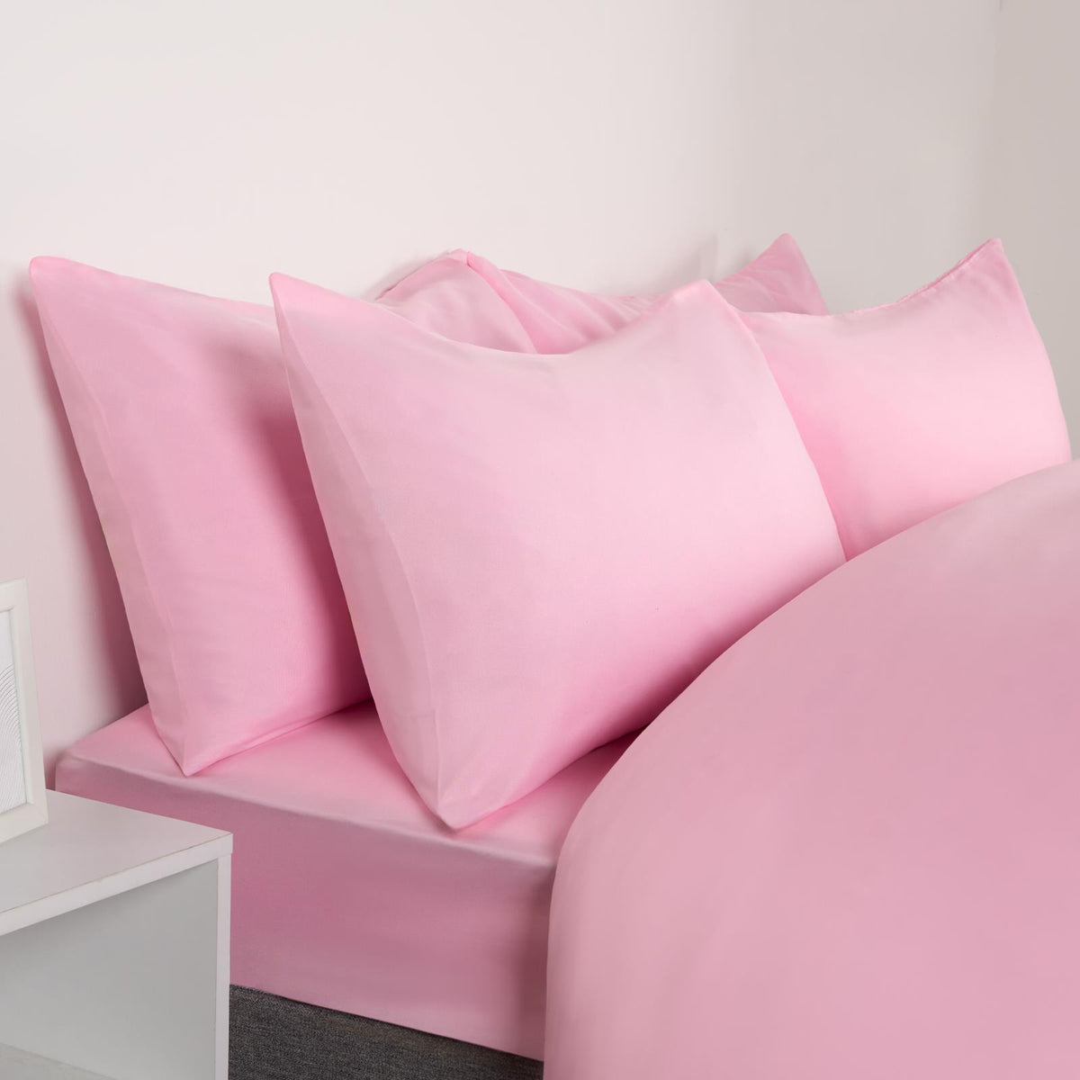 OHS Microfibre Housewife Pillowcases Set 2 Pack Wrinkle Resistant Pillow Covers