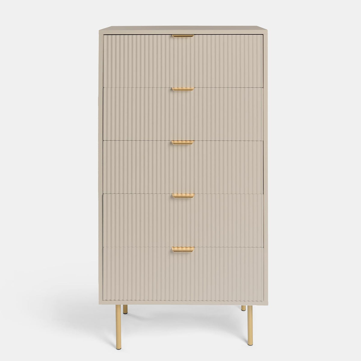 OHS Ribbed Drawer Unit Bedside Table 3/4/5/6 Draw Cabinet Nightstand Sideboard