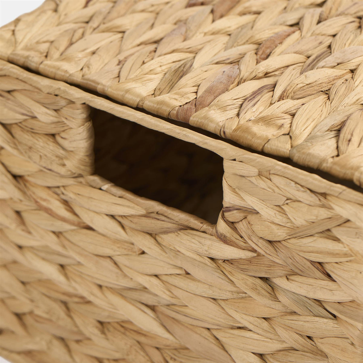 Natural Storage Cube Folding Rope Organiser Woven Wicker Hamper Strong Eco Box
