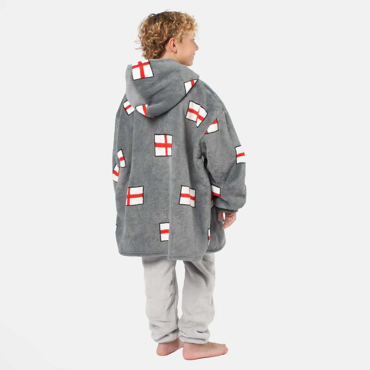 Kids Hoodie Blanket Oversized Sherpa Fleece Jumper Sweatshirt Soft Warm Throw