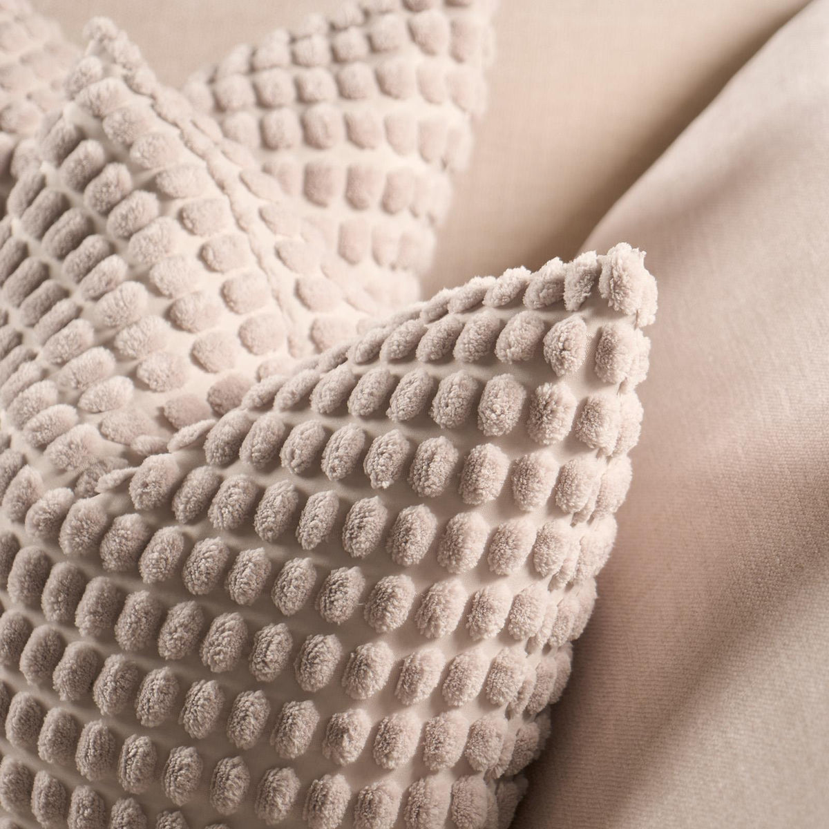 OHS Bobble Cushion Covers Soft Fleece Square Pillowcases Winter Home Decor