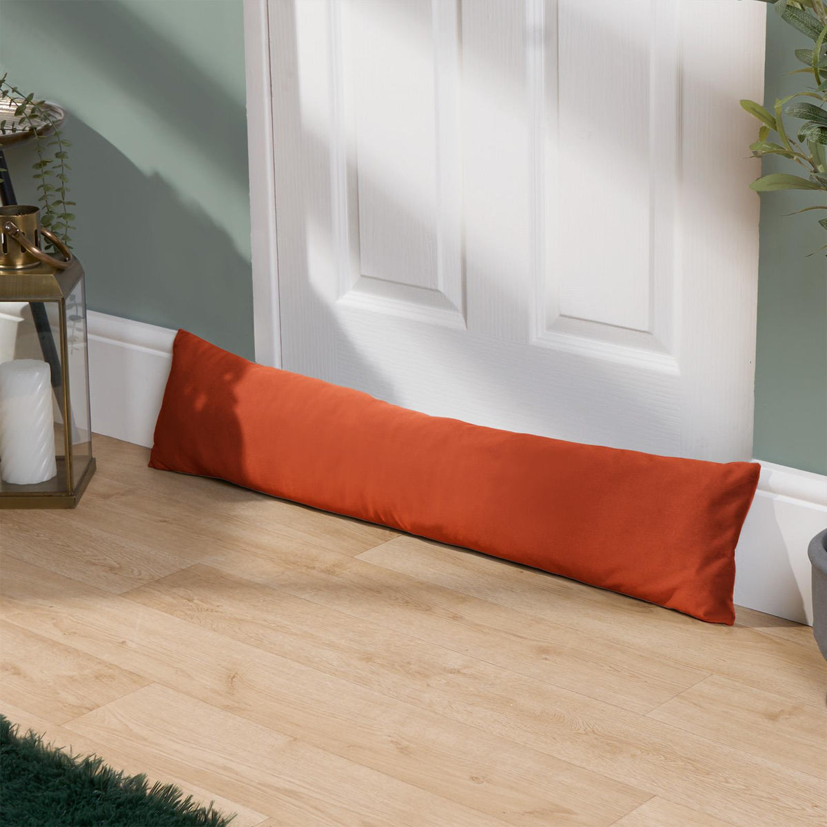 Draught Excluder Matte Velvet Fabric Door Stop Energy Saving Draft Window Seal