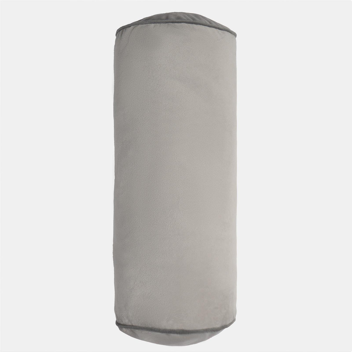 OHS Piped Edge Bolster Cushion Matte Velvet Bedroom Sofa Plump Filled Pillow