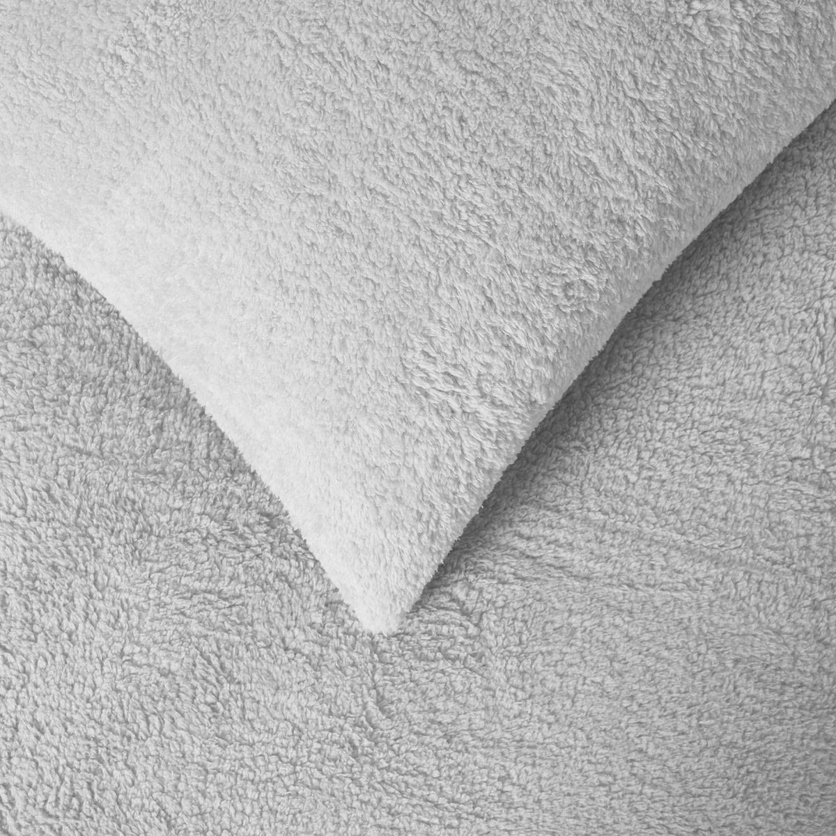 OHS Coverless Duvet 10.5 TOG Teddy Fleece Pillowcase Bedding Set Double King