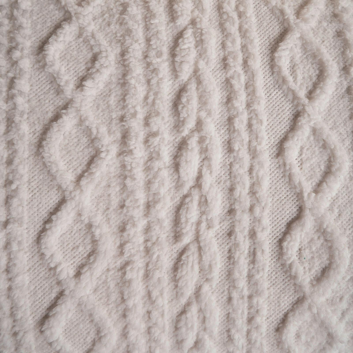 OHS Cable Knit Bedding Set Reversible Fleece Quilt Duvet Cover with Pillowcase