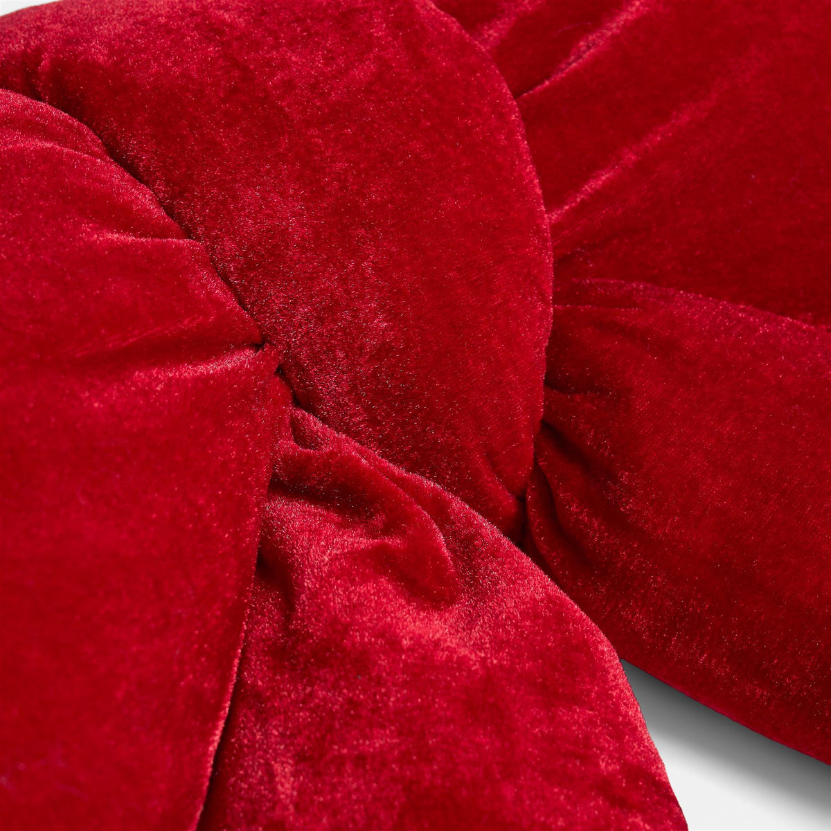 OHS Bow Shaped Cushion Velvet Decorative Filled Scatter Pillow Gift
