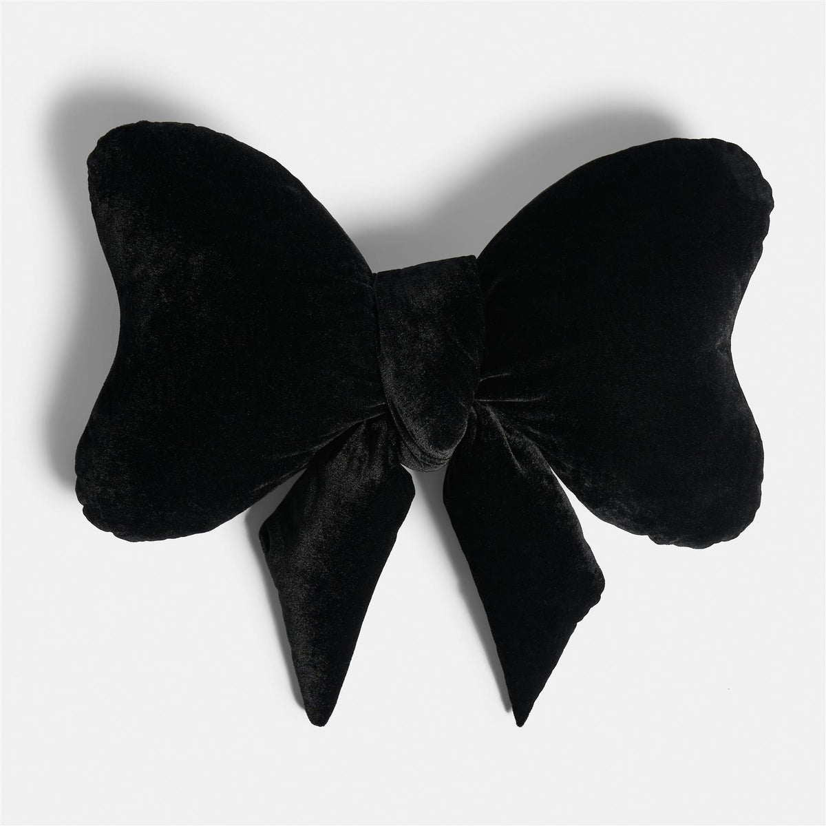 OHS Bow Shaped Cushion Velvet Decorative Filled Scatter Pillow Gift