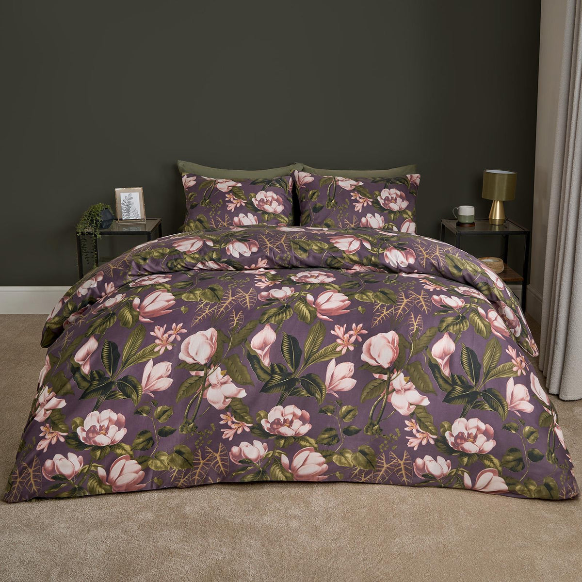Floral Duvet Cover Quilt Bedding Set Reversible with Pillowcase Double King Size