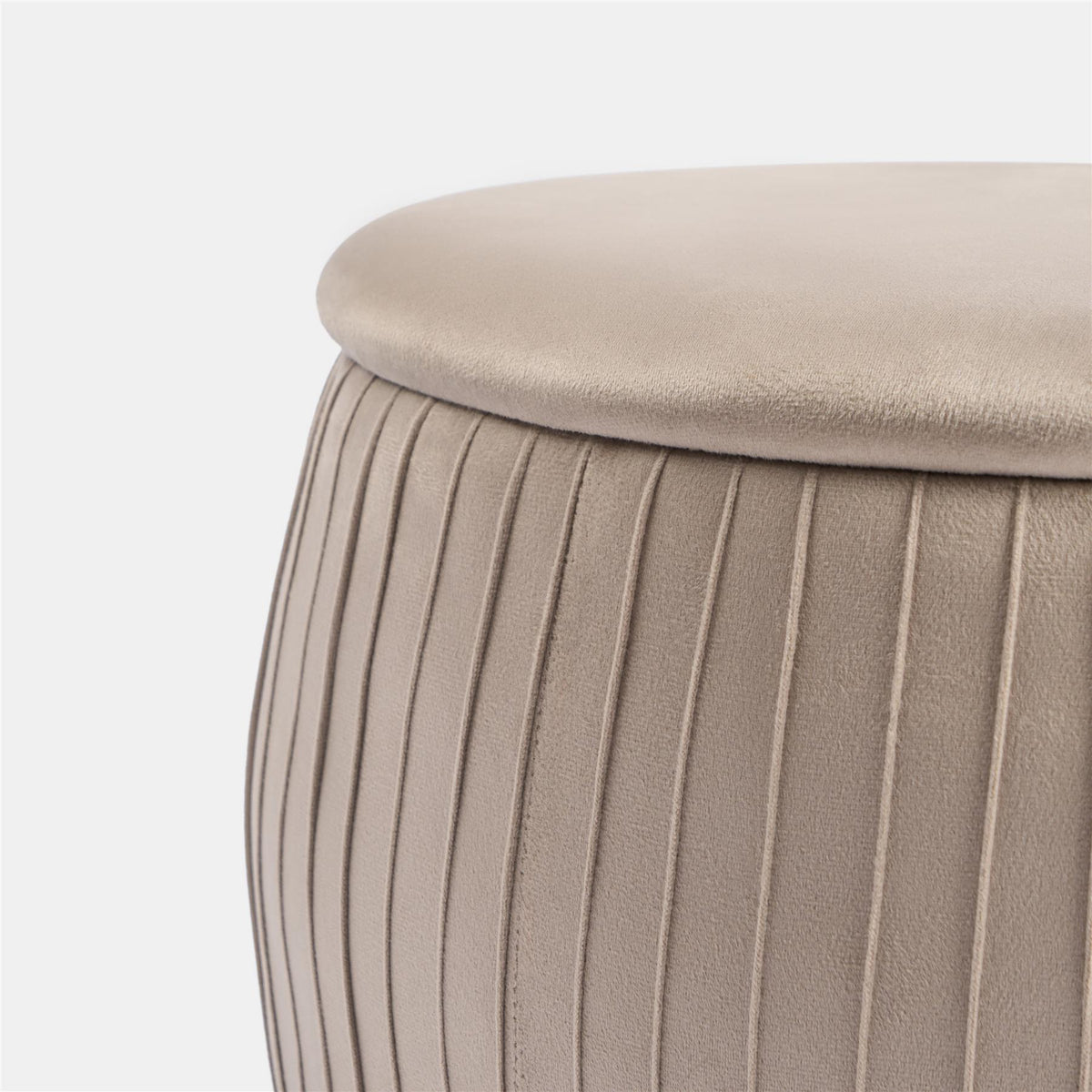 Ottoman Storage Stool Matte Velvet Pleated Home Decor Vanity Pouffe Chair Seat