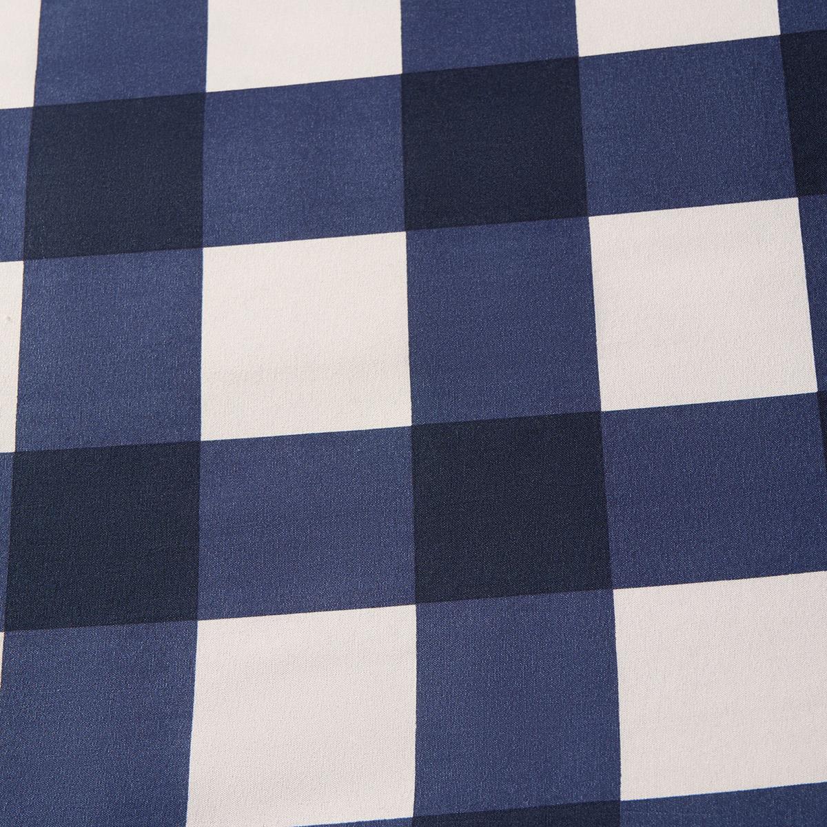 OHS Gingham Duvet Cover Bedding Set Check Quilt Pillowcase Reversible