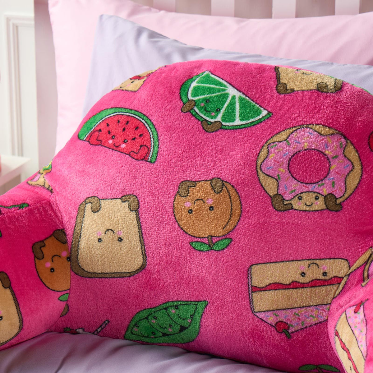 OHS Kids Gaming Cushion Bed Reading Pillow Soft Support with Arms Lumbar Chair