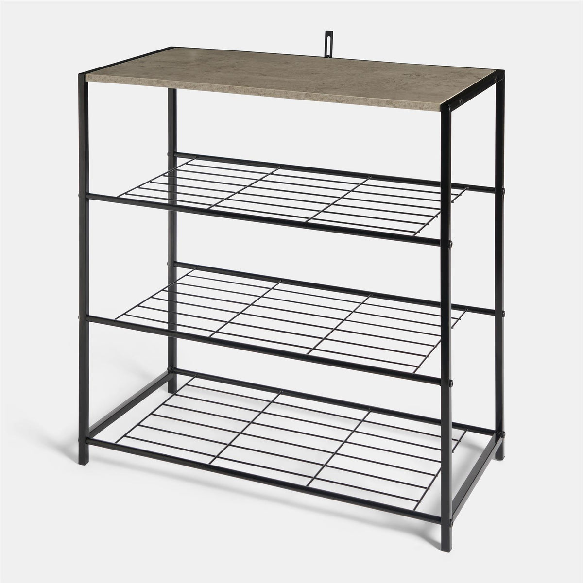 OHS Manhattan Shelf Storage 4 Tier Shoe Organiser Unit Hallway Office Home