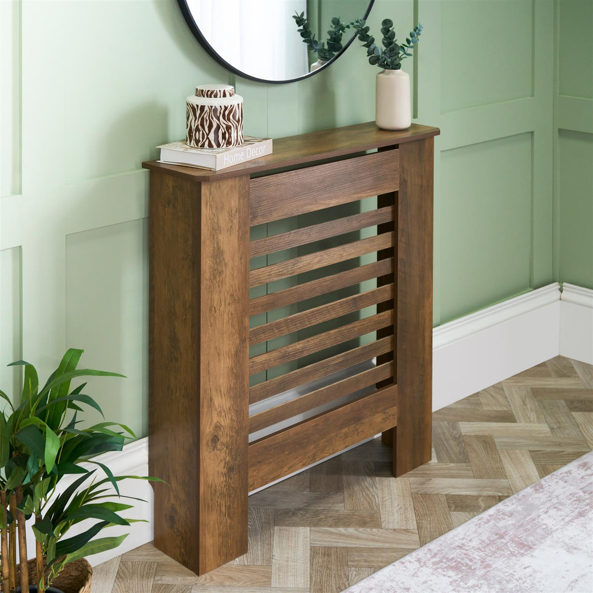 OHS Wood Radiator Cover MDF Side Board S M L Cabinet Shelf Hallway Furniture