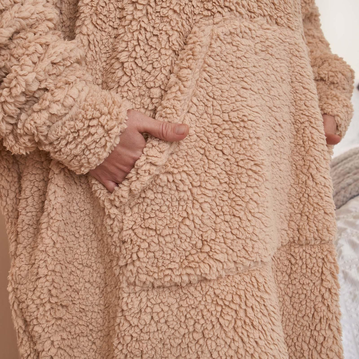 Brentfords Extra Long Blanket Hoodie Oversized Teddy Fleece Sweatshirt Adult NEW