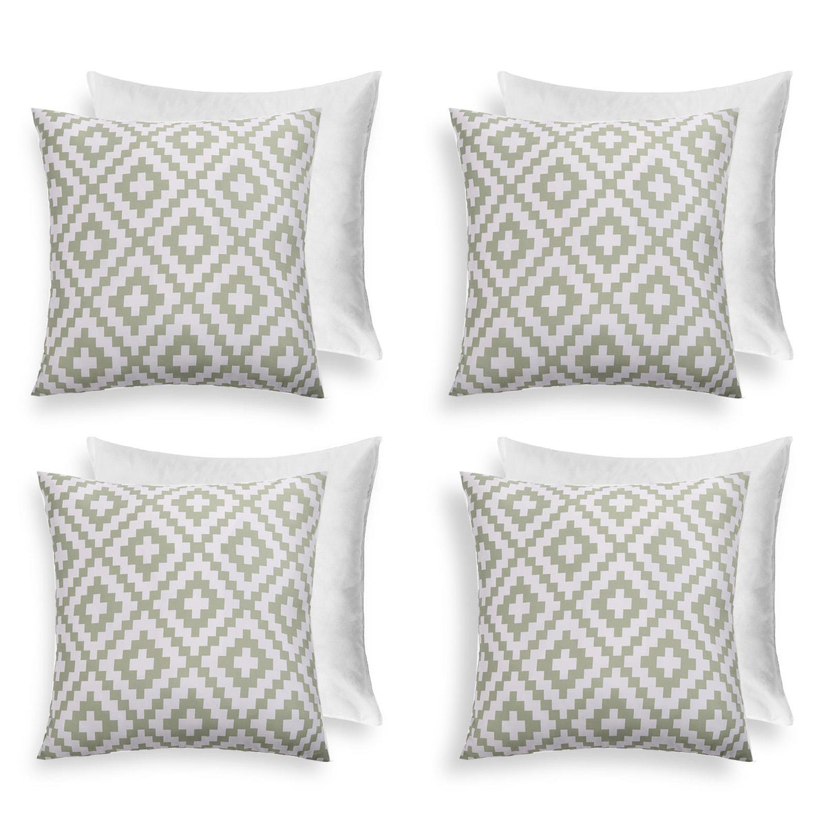 OHS Print Outdoor Cushion Covers Garden Water Resistant Filled Inserts Seat Set