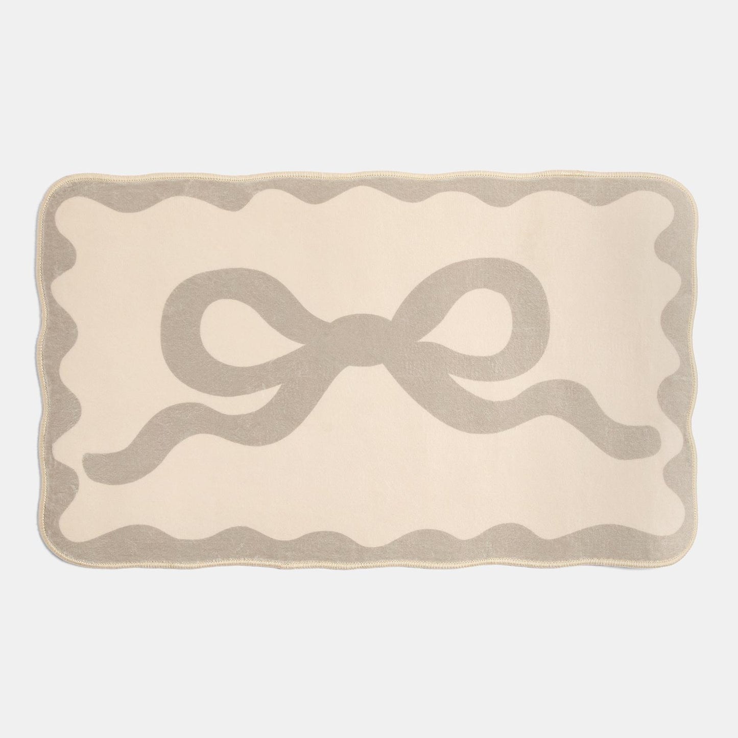 OHS Bows Bath Mat Soft Velvet Quick Dry Non-Slip Bathroom Shower Rug