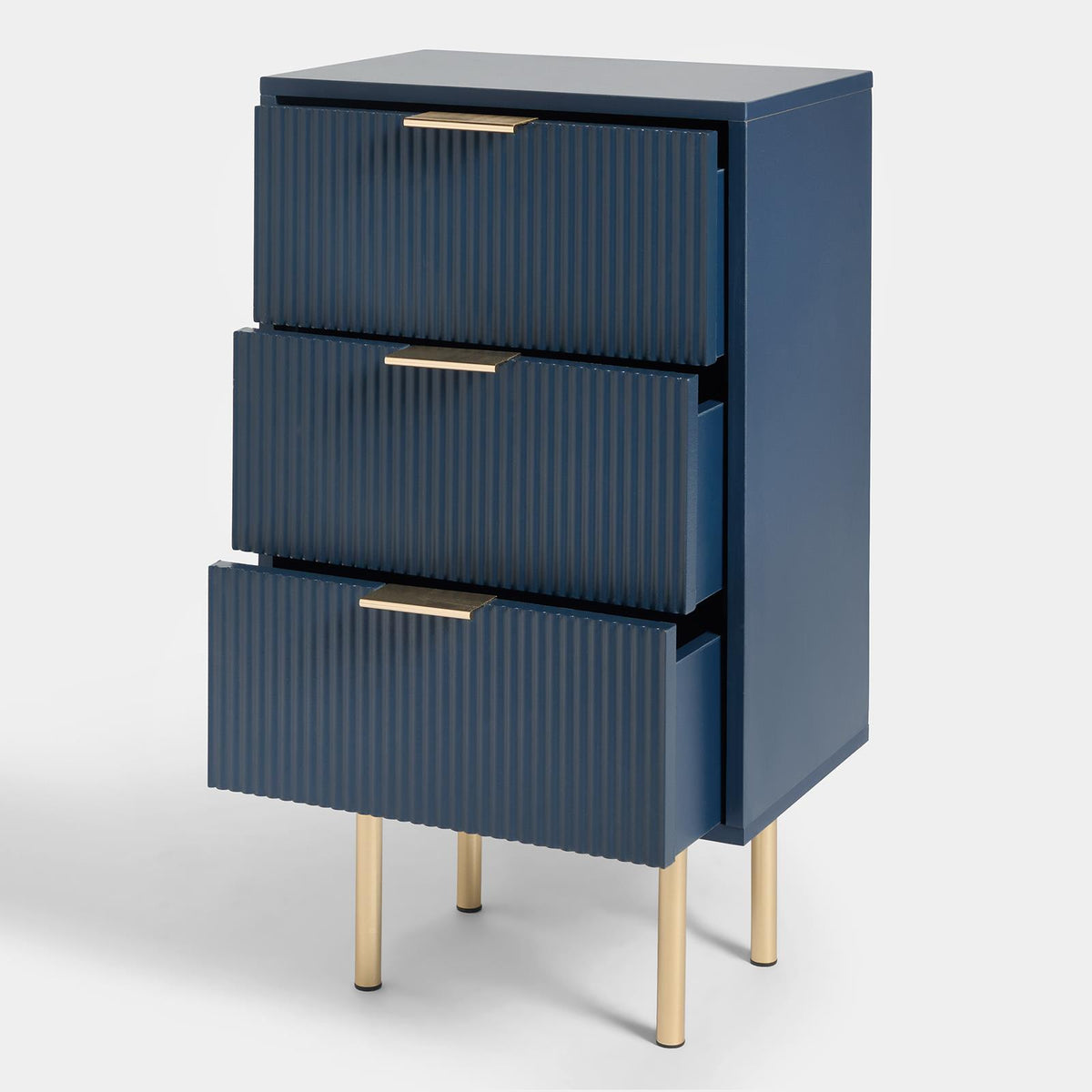 OHS Ribbed Drawer Unit Bedside Table 3/4/5/6 Draw Cabinet Nightstand Sideboard