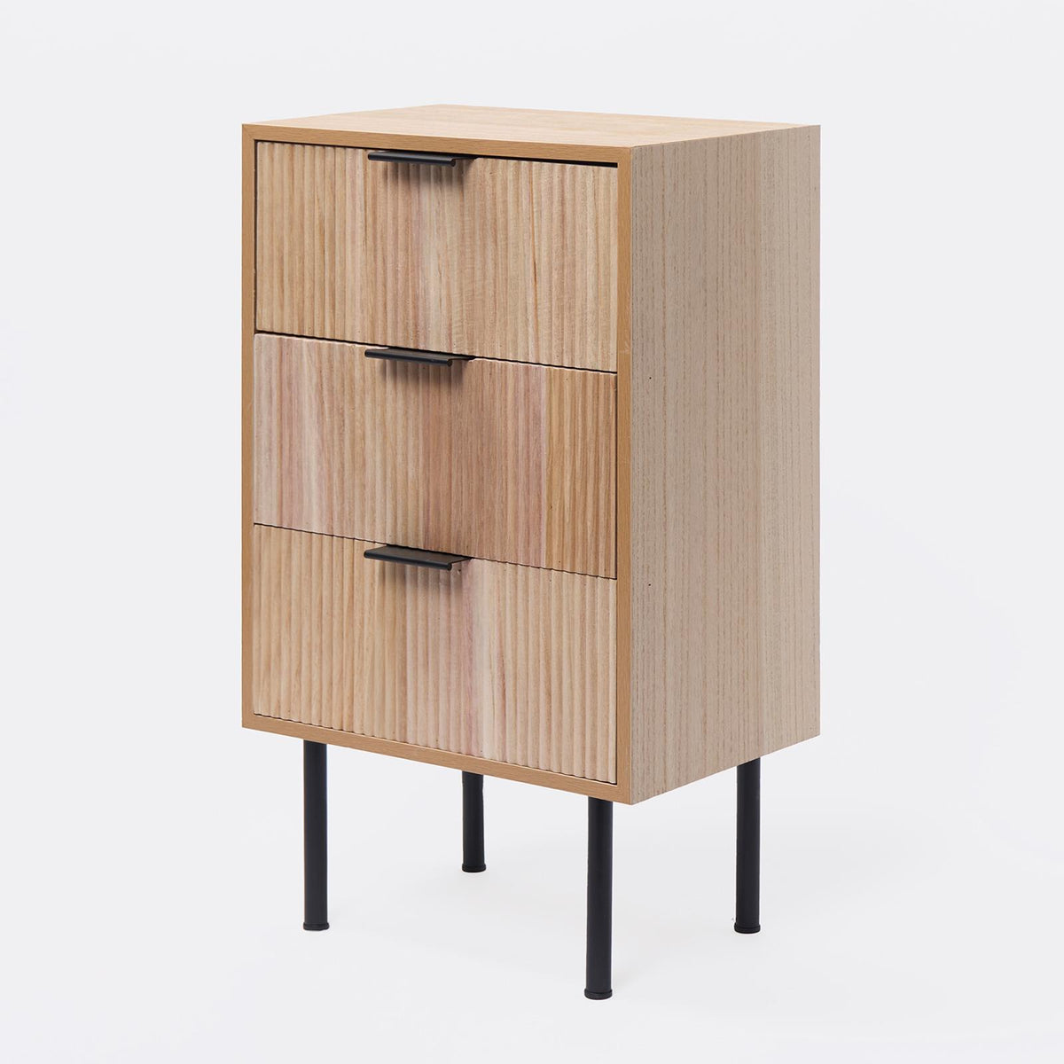 OHS Ribbed Drawer Unit Bedside Table 3/4/5/6 Draw Cabinet Nightstand Sideboard