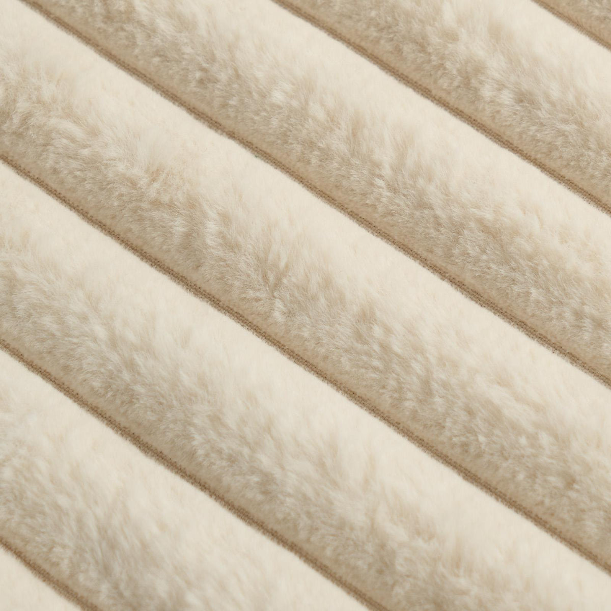 OHS Faux Fur Ribbed Fleece Throw Over Bed Blanket Warm Supersoft
