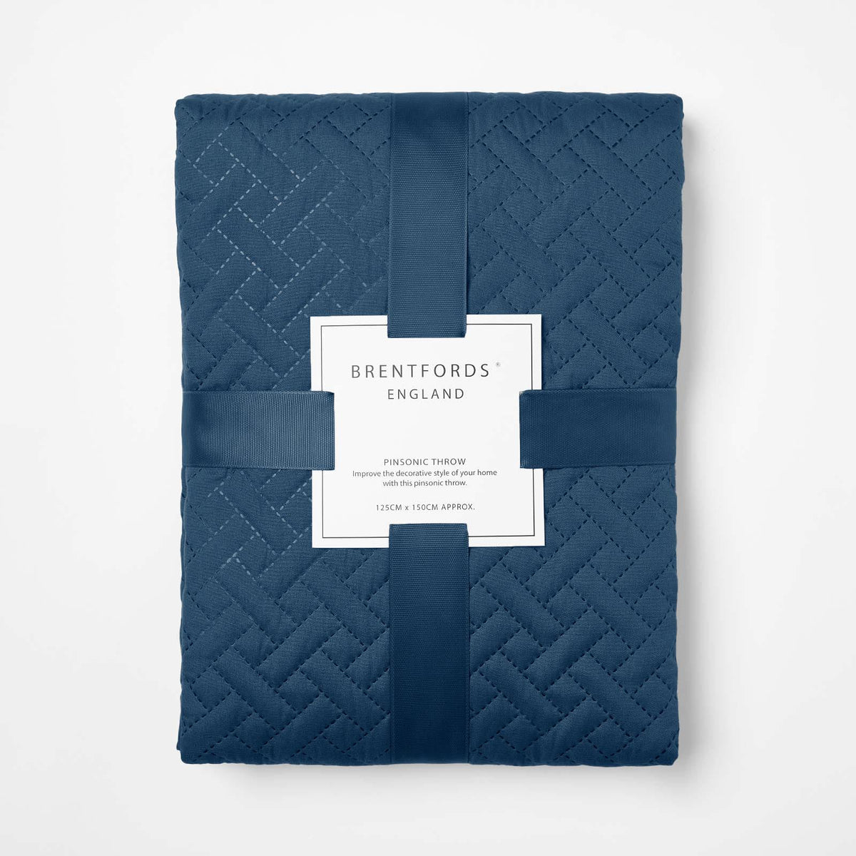 Brentfords Geo Quilted Bedspread Blanket Pinsonic Throw Large Sofa Bed Comforter